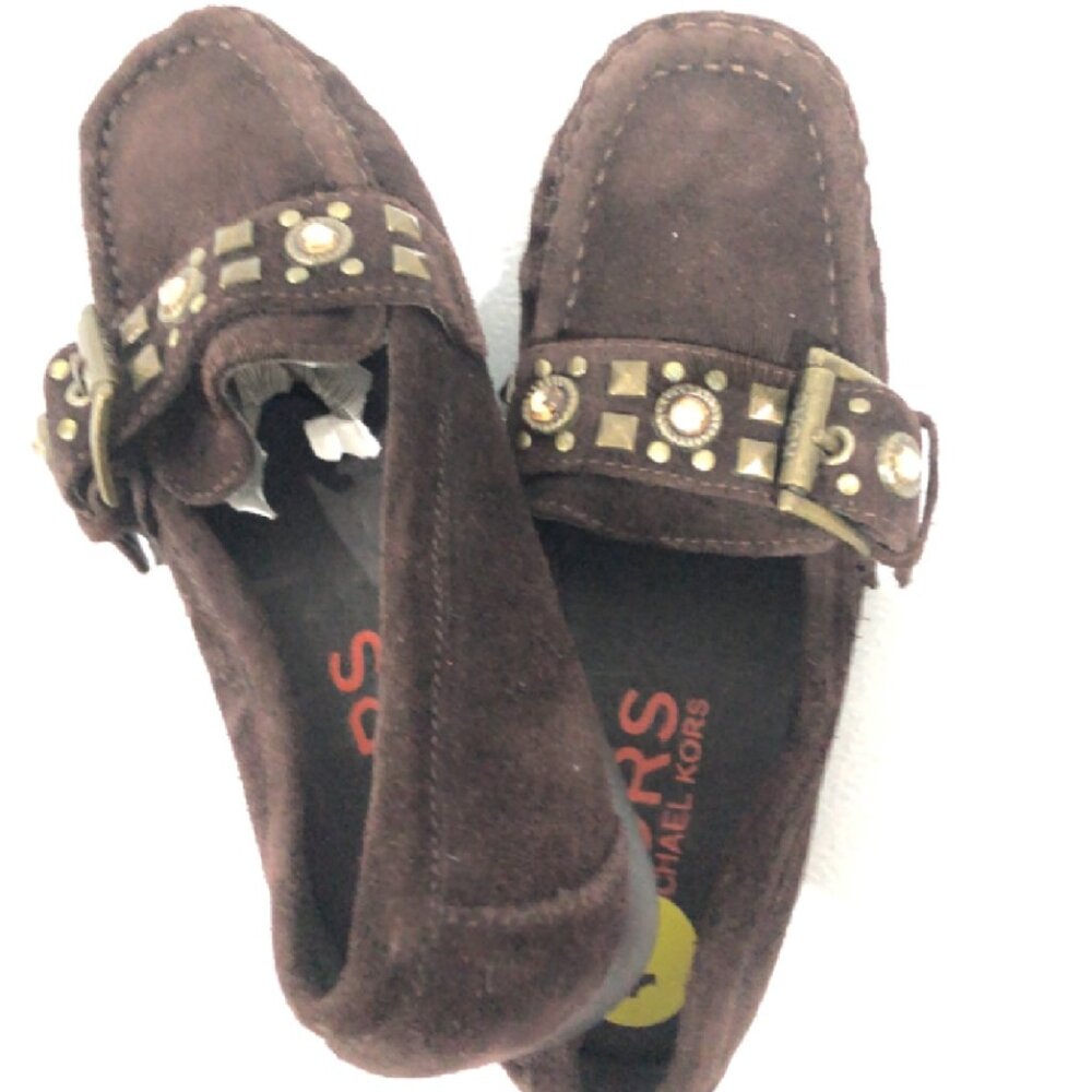 Michael Kors Suede Loafer with Rhinestone Design